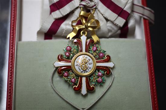 An Austrian Order of Elizabeth Grand Cross star (1898-1918) and matching Grand Cross sash badge